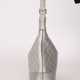 Gucci Silver Leather Guccissima Shoulder Hobo - FashioNica