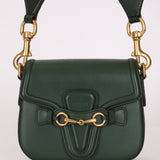 Gucci Small Lady Web Emerald Green Boxcalf Shoulder Bag - FashioNica