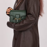 Gucci Small Lady Web Emerald Green Boxcalf Shoulder Bag - FashioNica