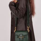 Gucci Small Lady Web Emerald Green Boxcalf Shoulder Bag - FashioNica