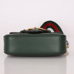 Gucci Small Lady Web Emerald Green Boxcalf Shoulder Bag - FashioNica