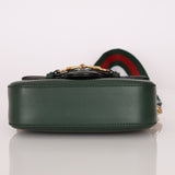 Gucci Small Lady Web Emerald Green Boxcalf Shoulder Bag - FashioNica