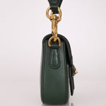 Gucci Small Lady Web Emerald Green Boxcalf Shoulder Bag - FashioNica