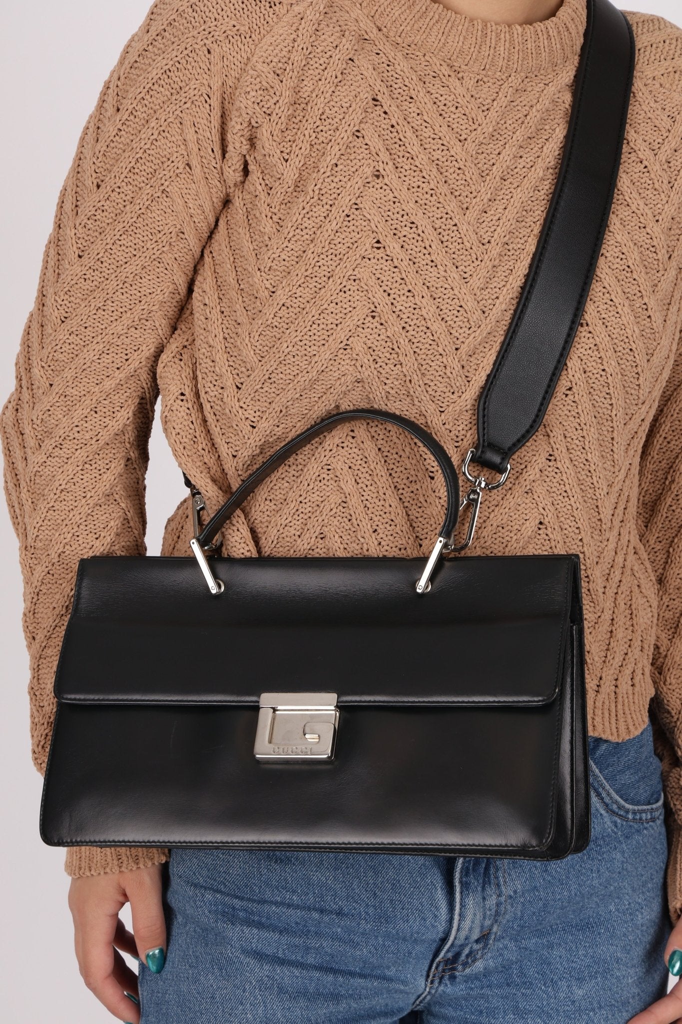 Gucci Square G Box East West Top Handle Bag - FashioNica