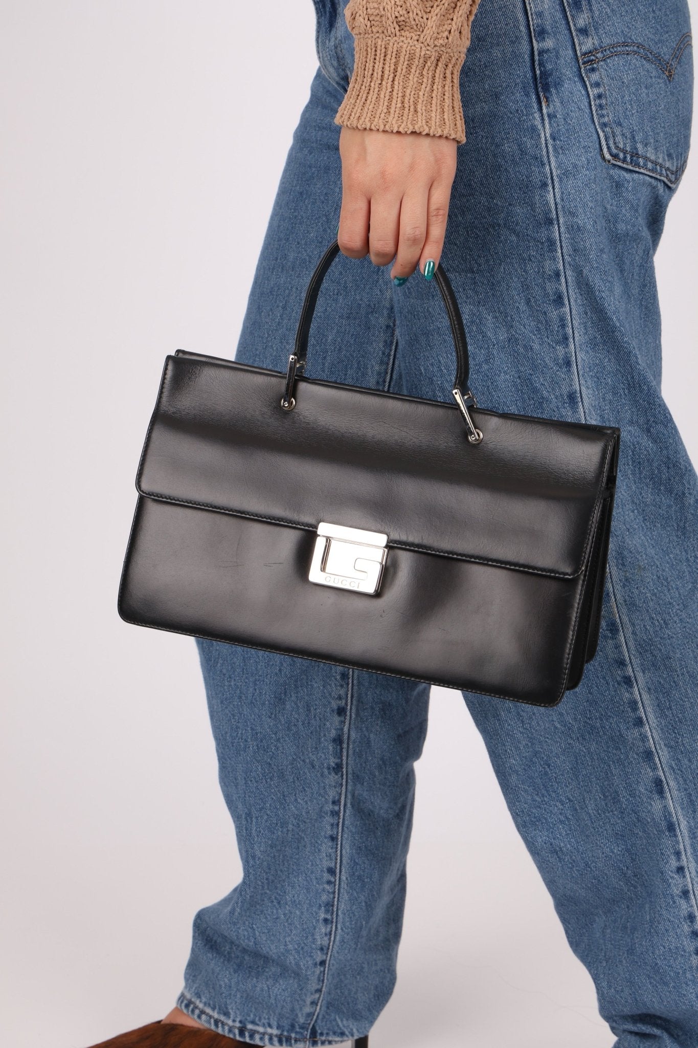 Gucci Square G Box East West Top Handle Bag - FashioNica