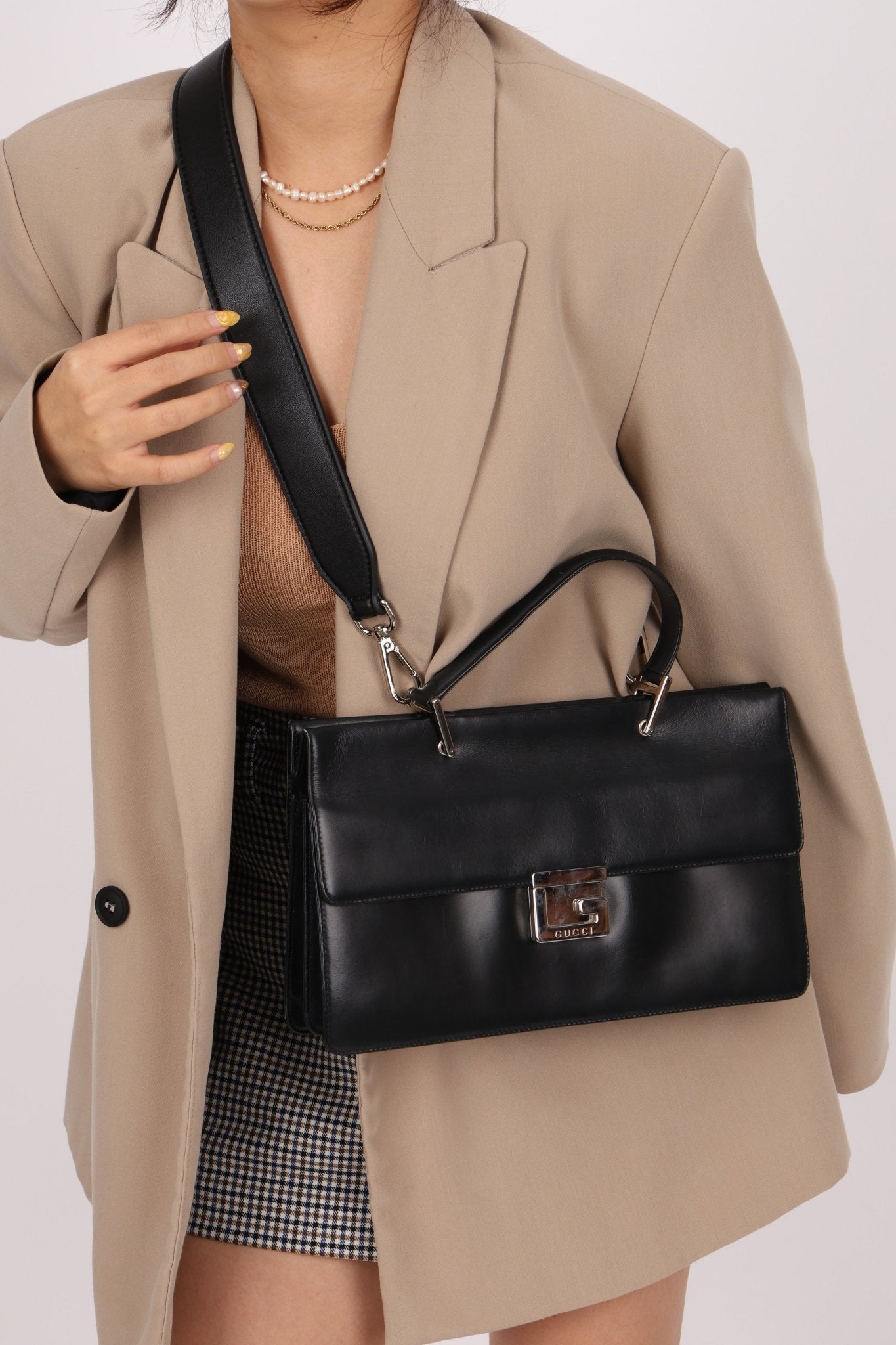 Gucci Square G Box East West Top Handle Bag - FashioNica