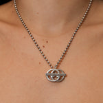 Gucci Sterling Silver Interlocking G Britt Toggle Necklace - FashioNica