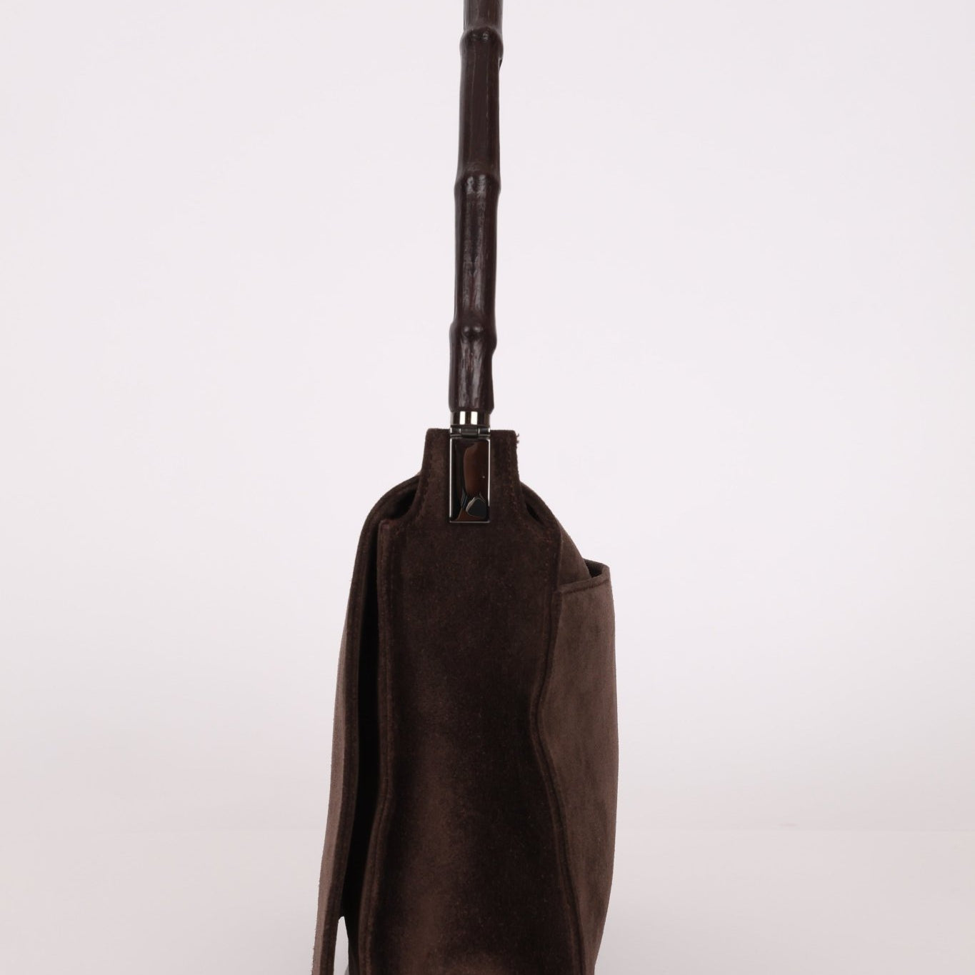 Gucci Suede Bamboo Top Handle - FashioNica