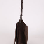 Gucci Suede Bamboo Top Handle - FashioNica