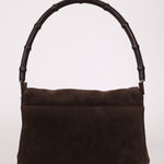 Gucci Suede Bamboo Top Handle - FashioNica