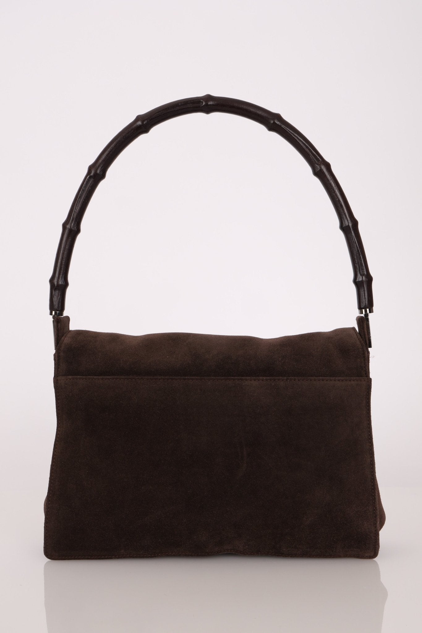 Gucci Suede Bamboo Top Handle - FashioNica