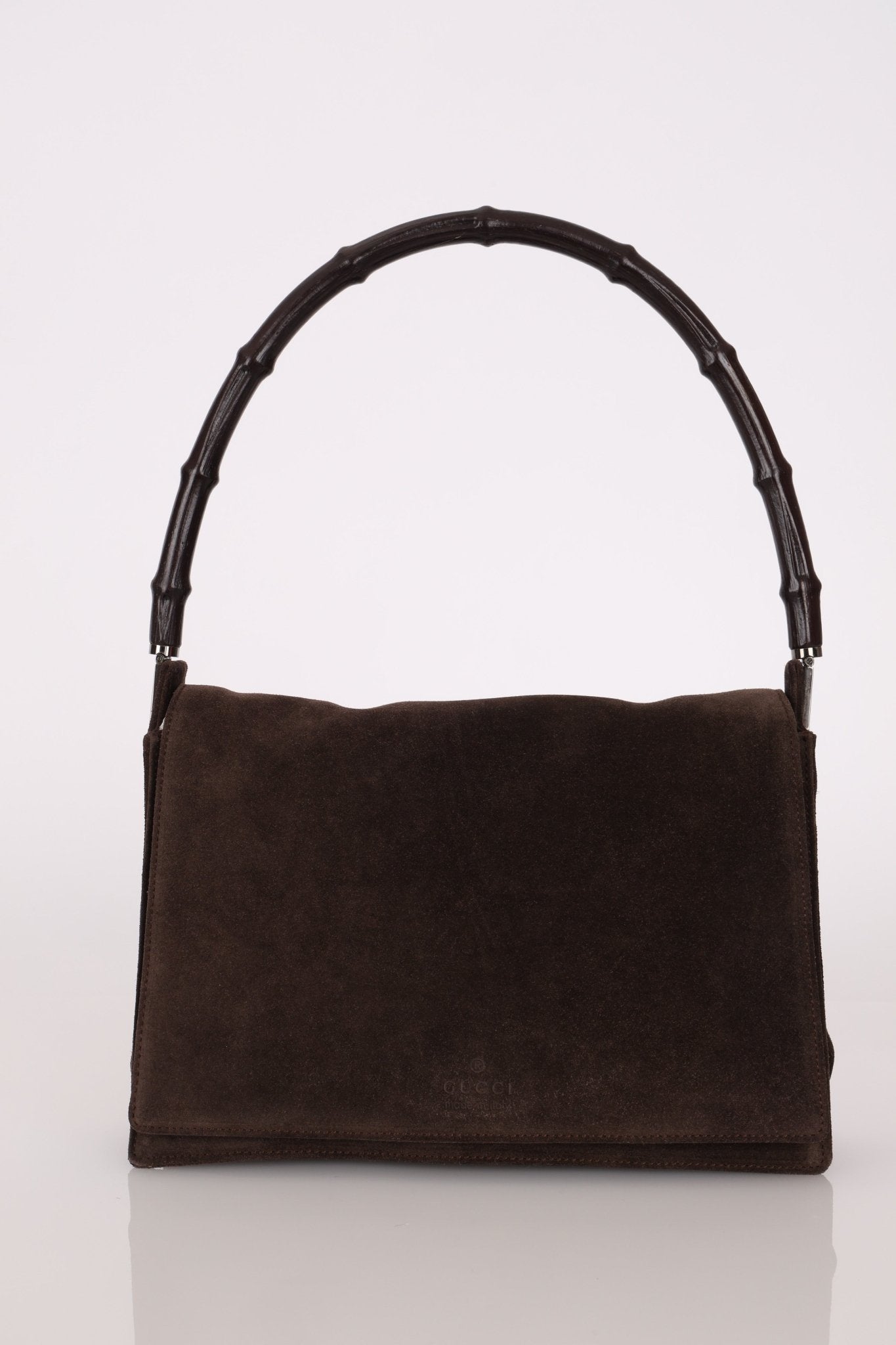 Gucci Suede Bamboo Top Handle - FashioNica