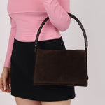 Gucci Suede Bamboo Top Handle - FashioNica