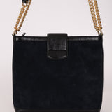 Gucci Suede Dragon Embroidered Bucket Bag - FashioNica
