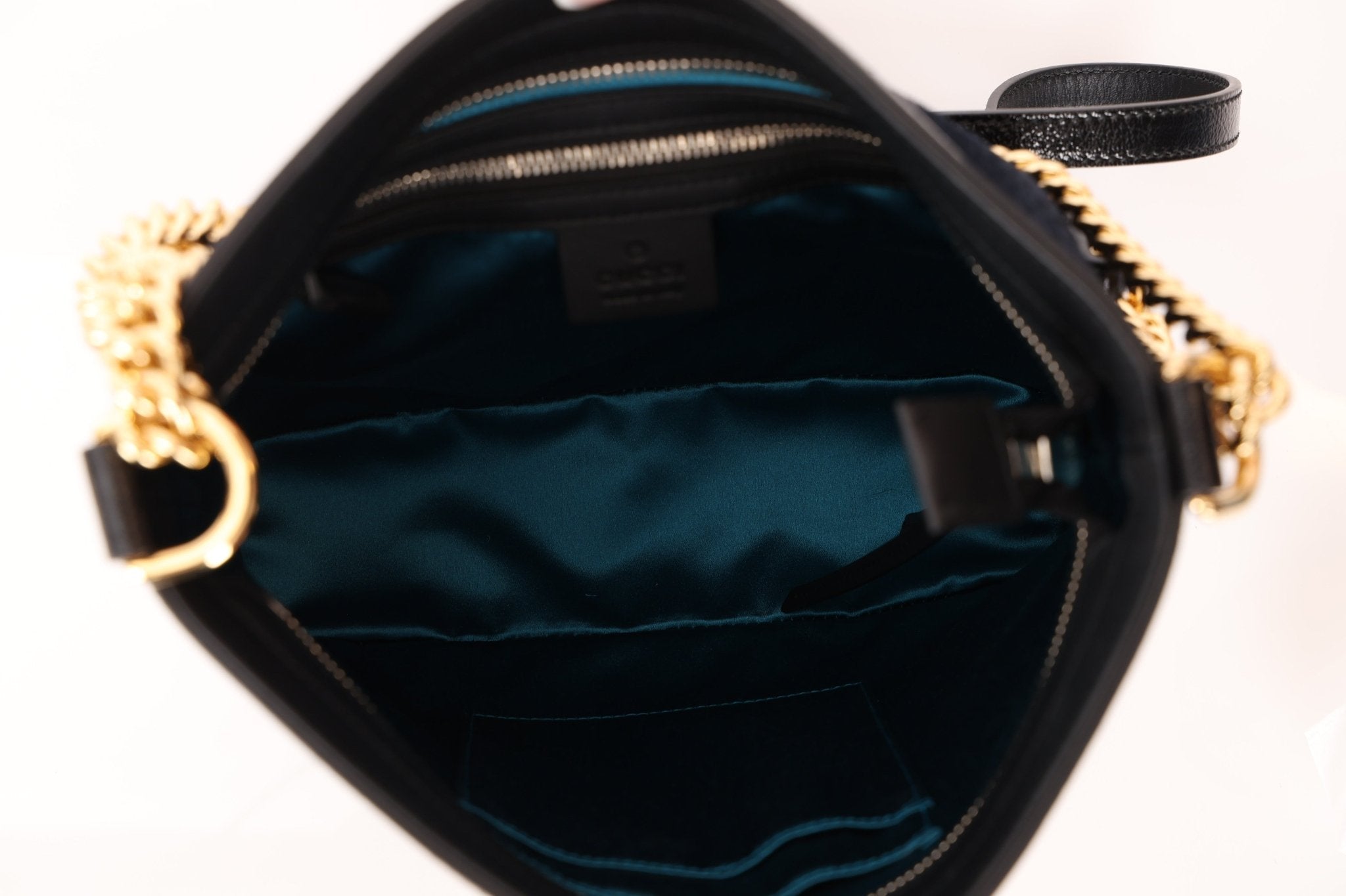 Gucci Suede Dragon Embroidered Bucket Bag - FashioNica