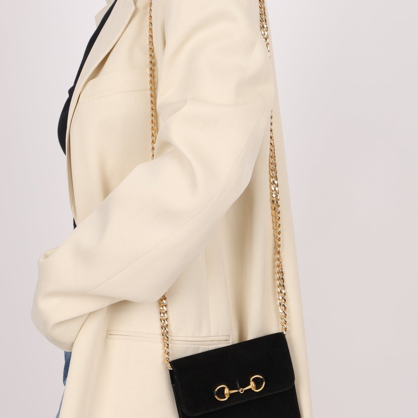Gucci Suede Horsebit French Wallet - FashioNica