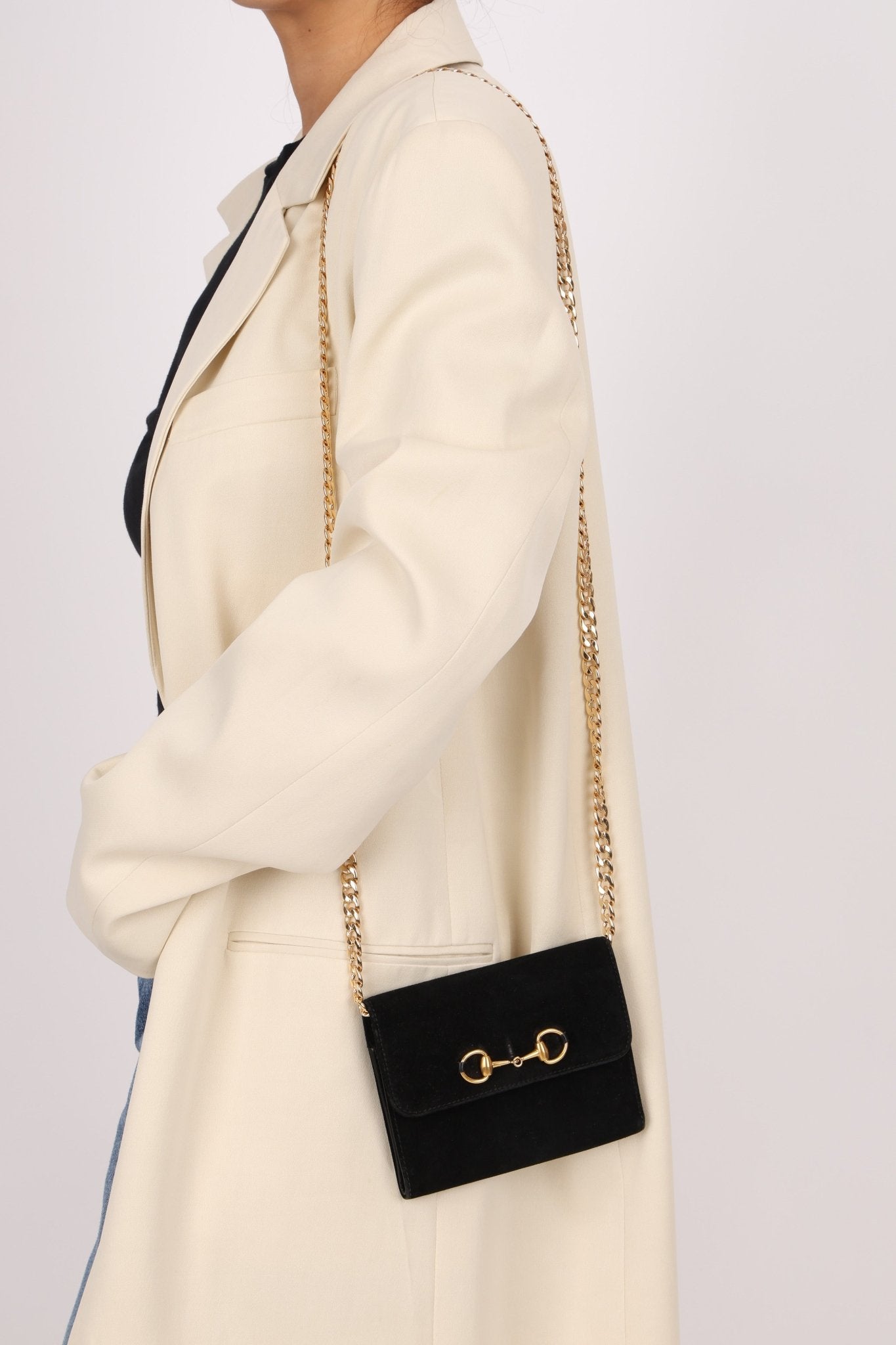 Gucci Suede Horsebit French Wallet - FashioNica