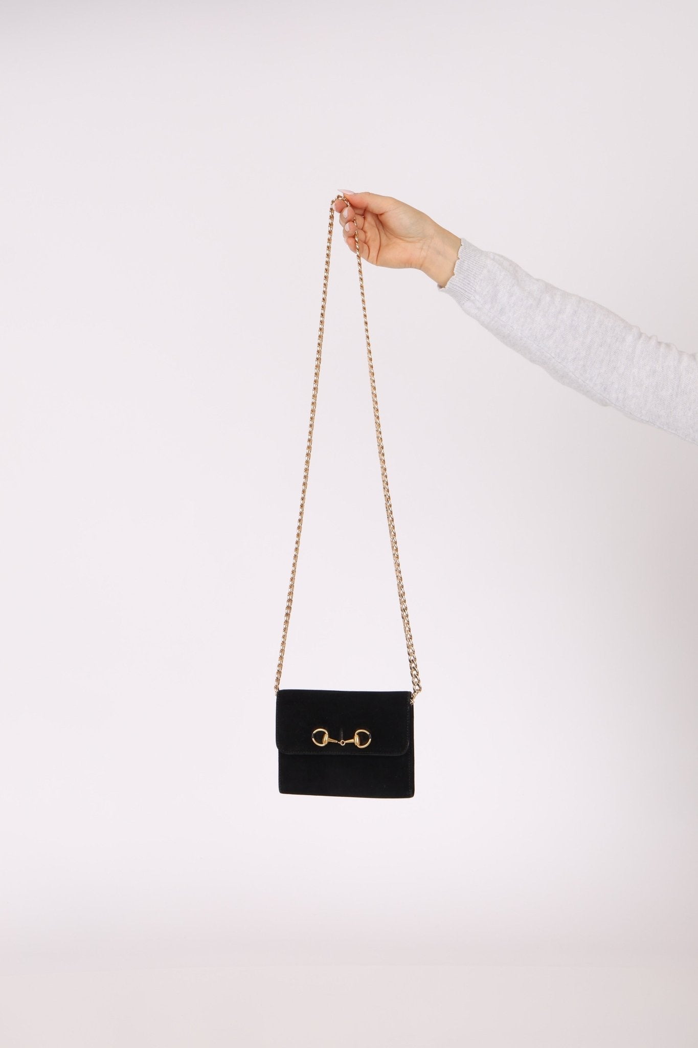 Gucci Suede Horsebit French Wallet - FashioNica