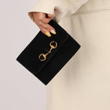 Gucci Suede Horsebit French Wallet - FashioNica