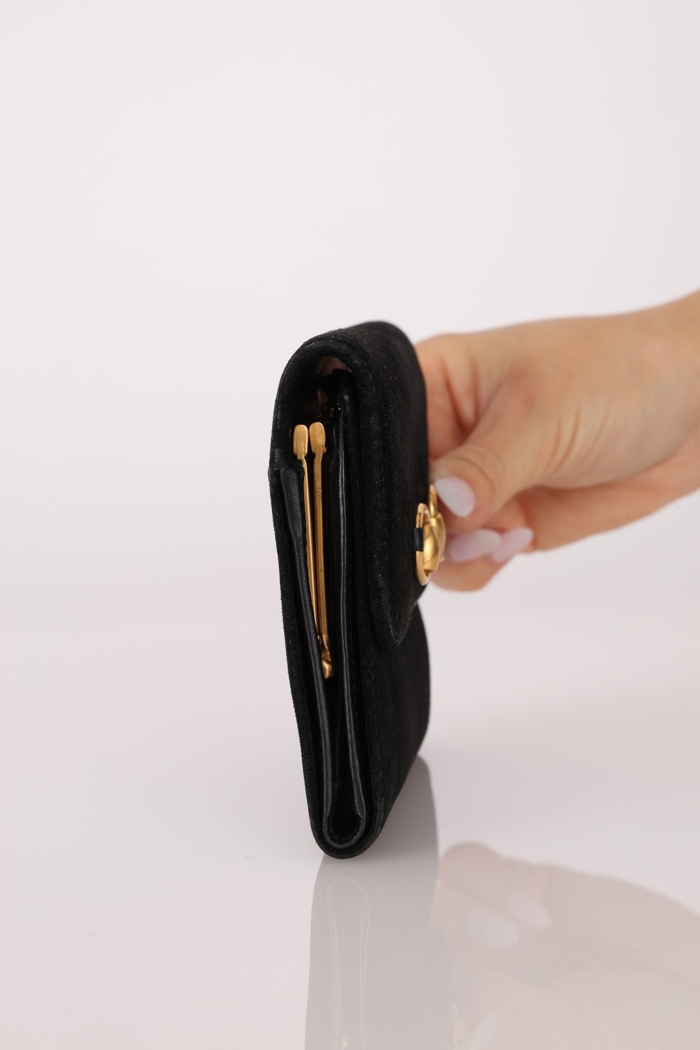 Gucci Suede Horsebit French Wallet - FashioNica