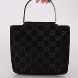 Gucci Suede Metal Top Handle Mini Frame Bag - FashioNica