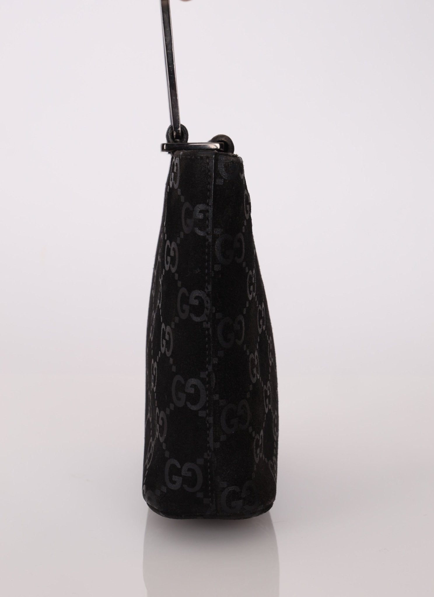 Gucci Suede Metal Top Handle Mini Frame Bag - FashioNica