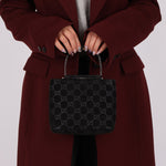 Gucci Suede Metal Top Handle Mini Frame Bag - FashioNica