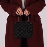 Gucci Suede Metal Top Handle Mini Frame Bag - FashioNica