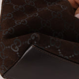 Gucci Suede Monogram Shoulder Bag - FashioNica