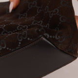 Gucci Suede Monogram Shoulder Bag - FashioNica