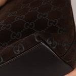 Gucci Suede Monogram Shoulder Bag - FashioNica