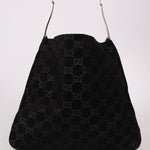 Gucci Suede Monogram Tote w/ Pouch - FashioNica