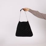 Gucci Suede Monogram Tote w/ Pouch - FashioNica