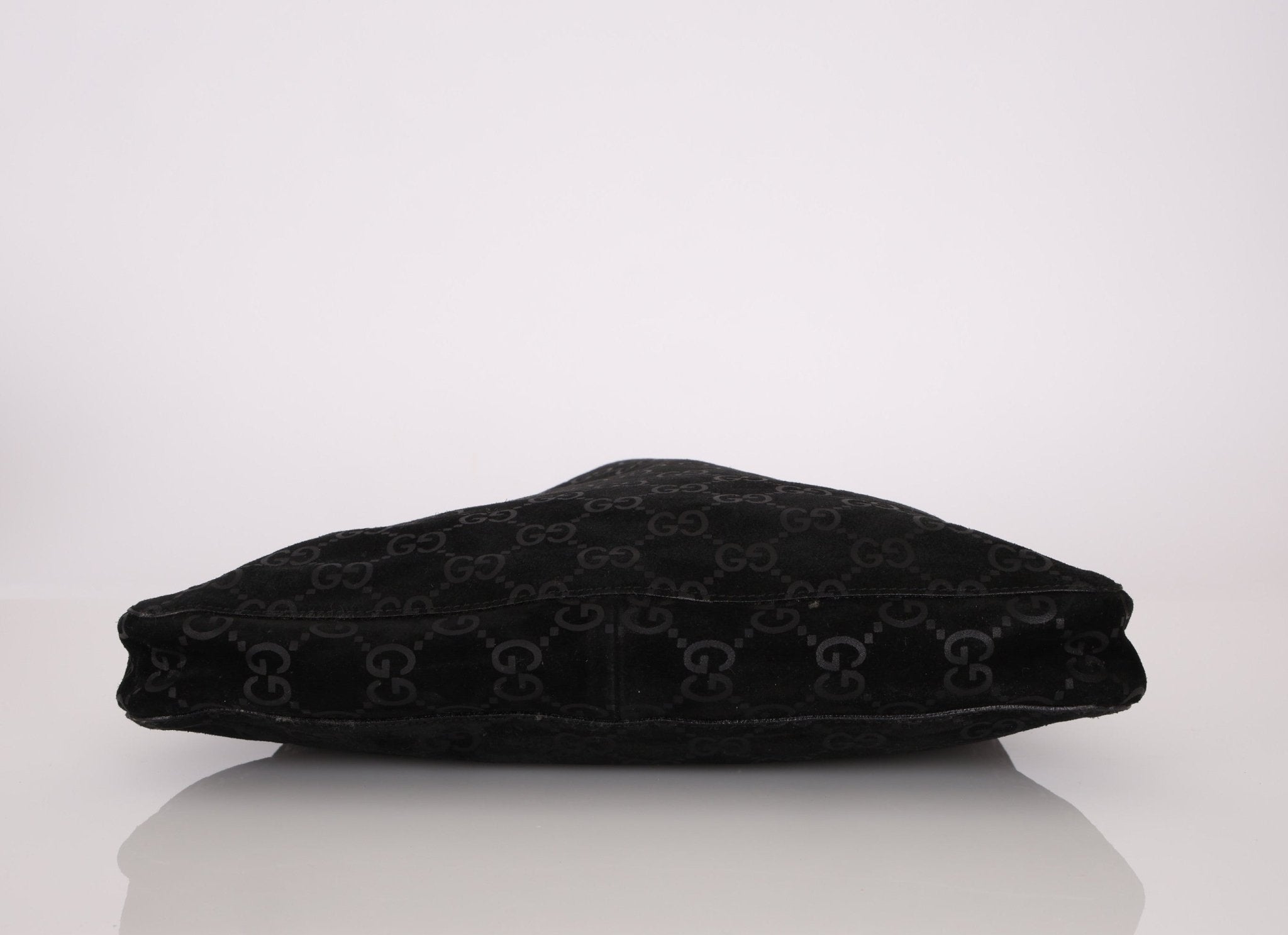 Gucci Suede Monogram Tote w/ Pouch - FashioNica