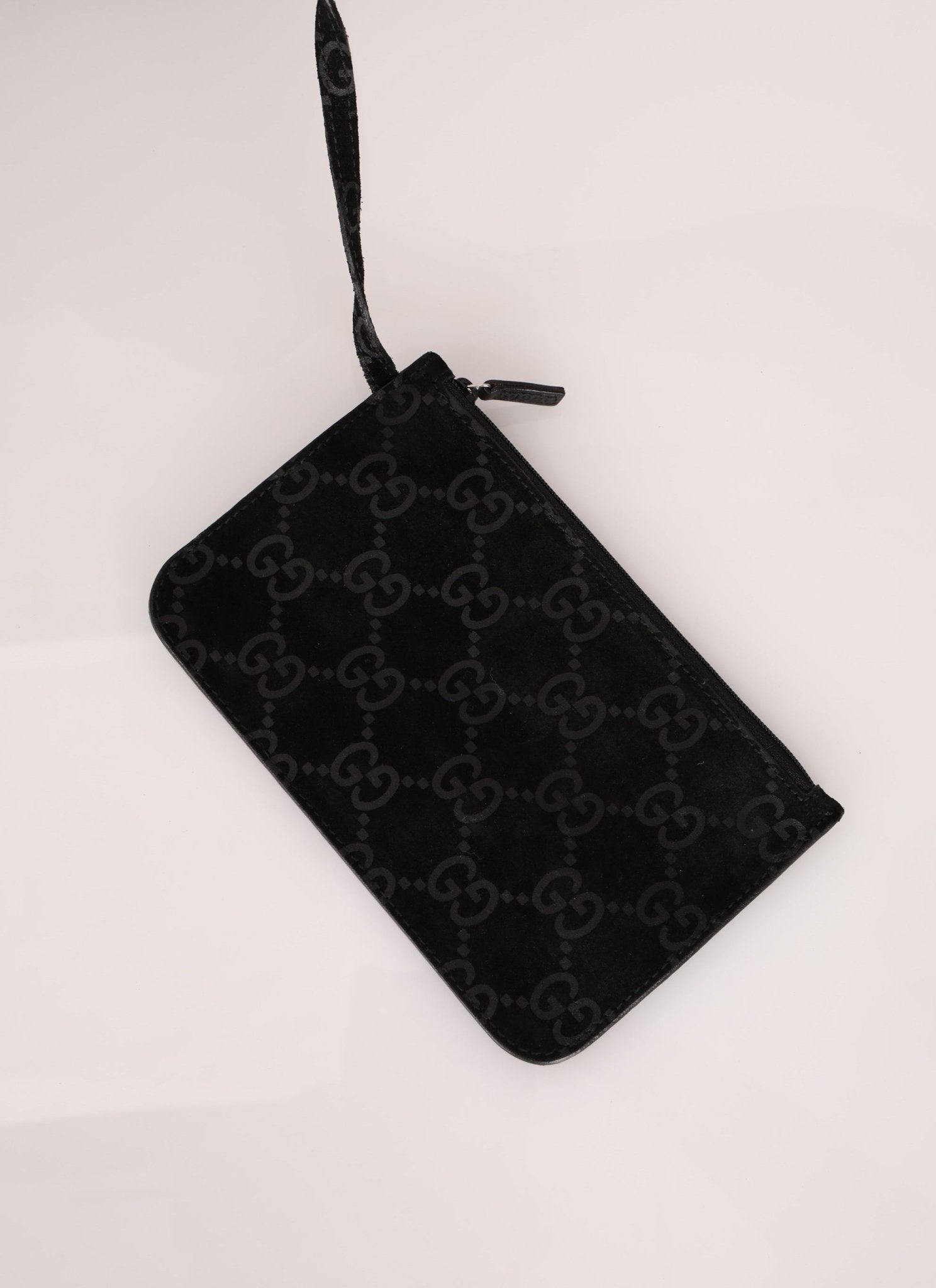 Gucci Suede Monogram Tote w/ Pouch - FashioNica