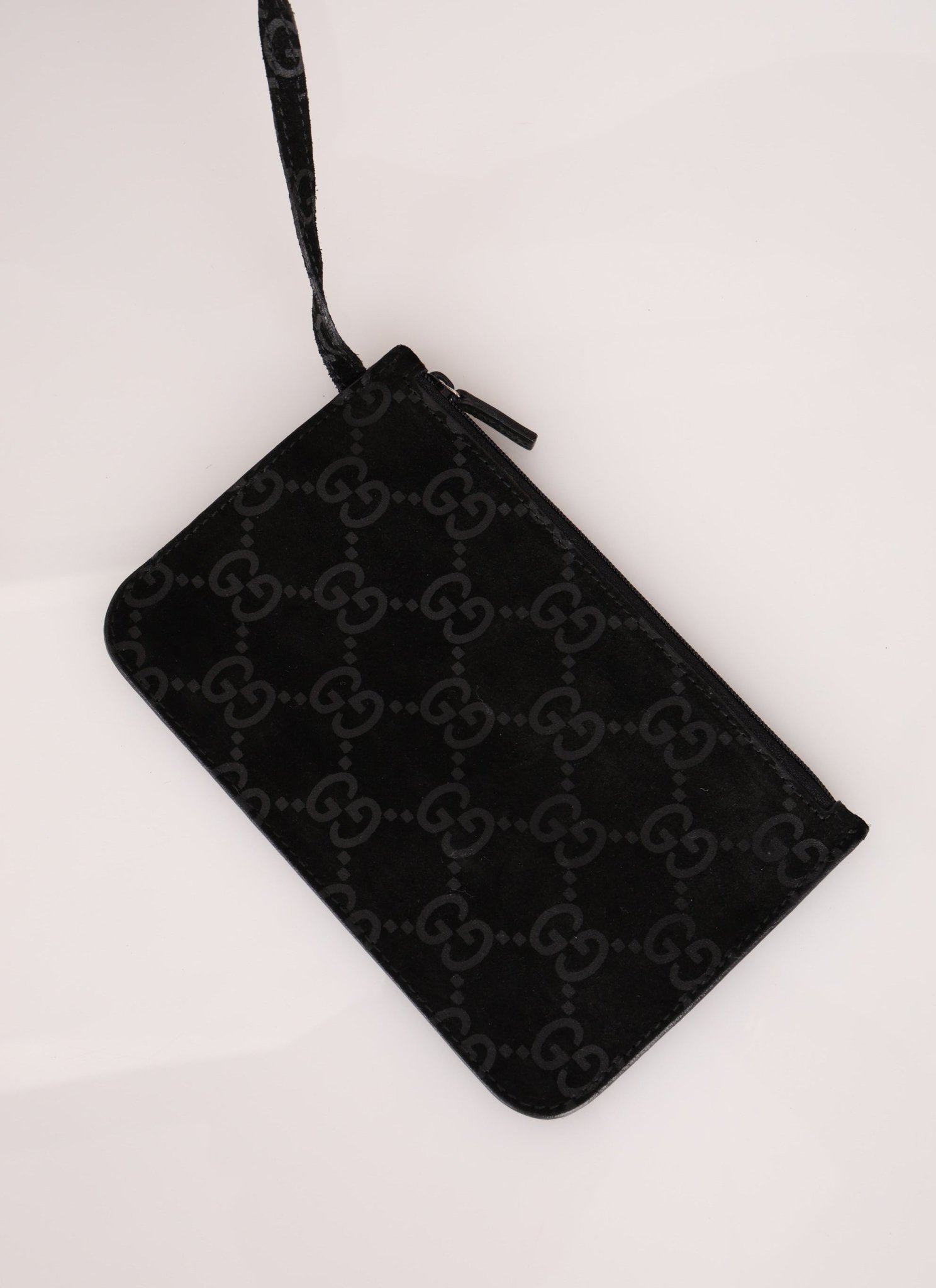 Gucci Suede Monogram Tote w/ Pouch - FashioNica