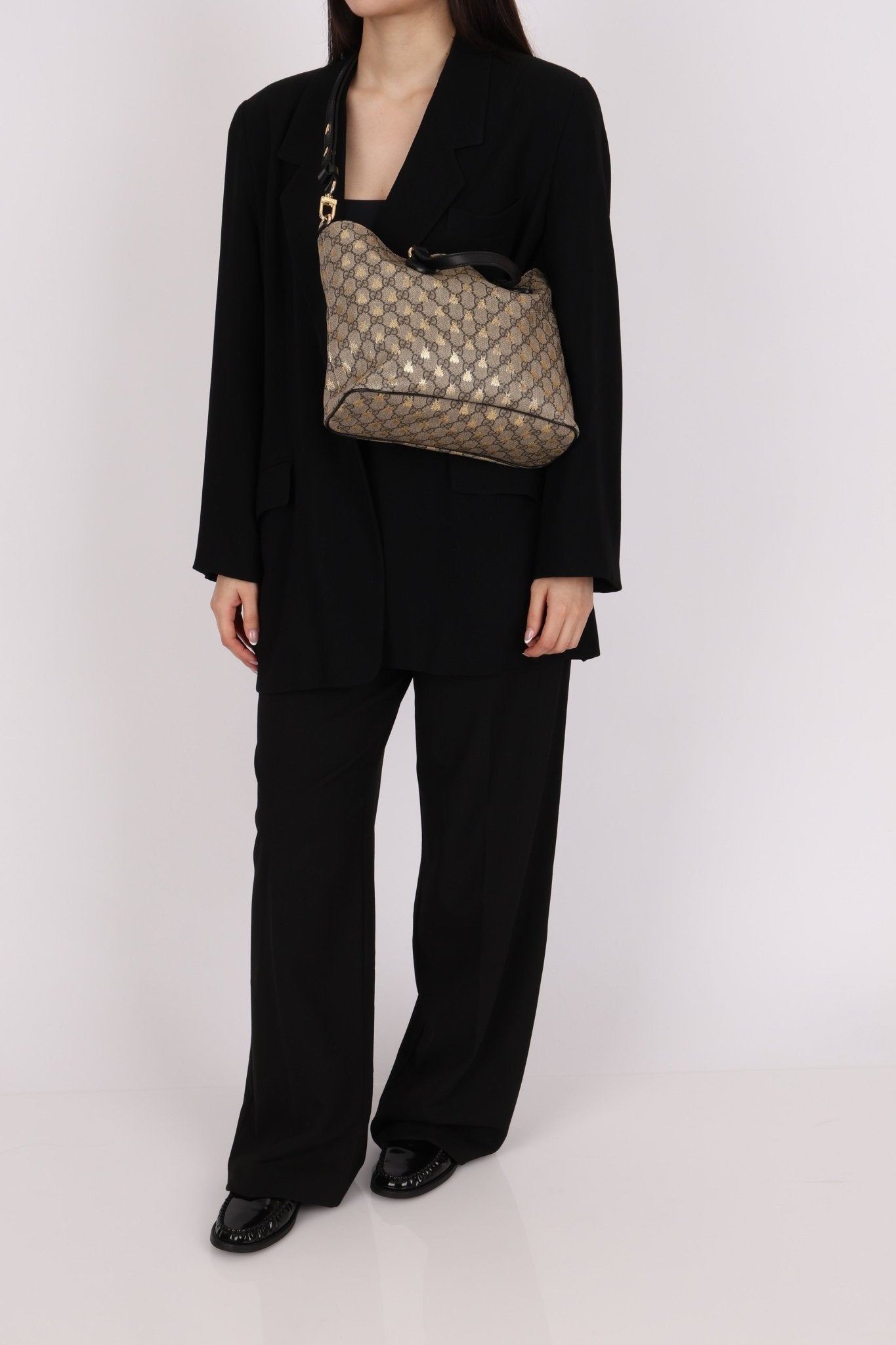 Gucci Supreme Monogram Bees Print Mini Tote Bag - FashioNica