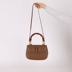 Gucci Vintage 1947 Bamboo Turnlock Top Handle with Strap - FashioNica