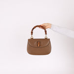 Gucci Vintage 1947 Bamboo Turnlock Top Handle with Strap - FashioNica