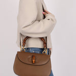 Gucci Vintage 1947 Bamboo Turnlock Top Handle with Strap - FashioNica