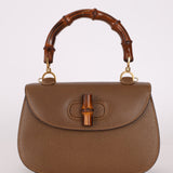 Gucci Vintage 1947 Bamboo Turnlock Top Handle with Strap - FashioNica