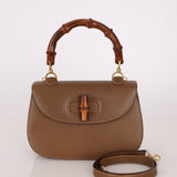 Gucci Vintage 1947 Bamboo Turnlock Top Handle with Strap - FashioNica