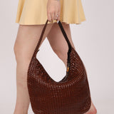 Gucci Woven Leather Zip Hobo - FashioNica