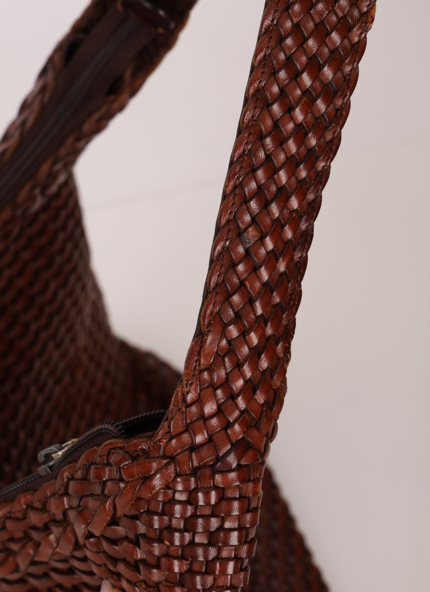 Gucci Woven Leather Zip Hobo - FashioNica