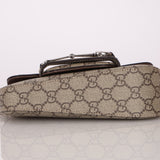 Gucci x Billie Eilish 1955 Coated Canvas Asymmetrical Horsebit Mini Shoulder Bag on Chain - FashioNica