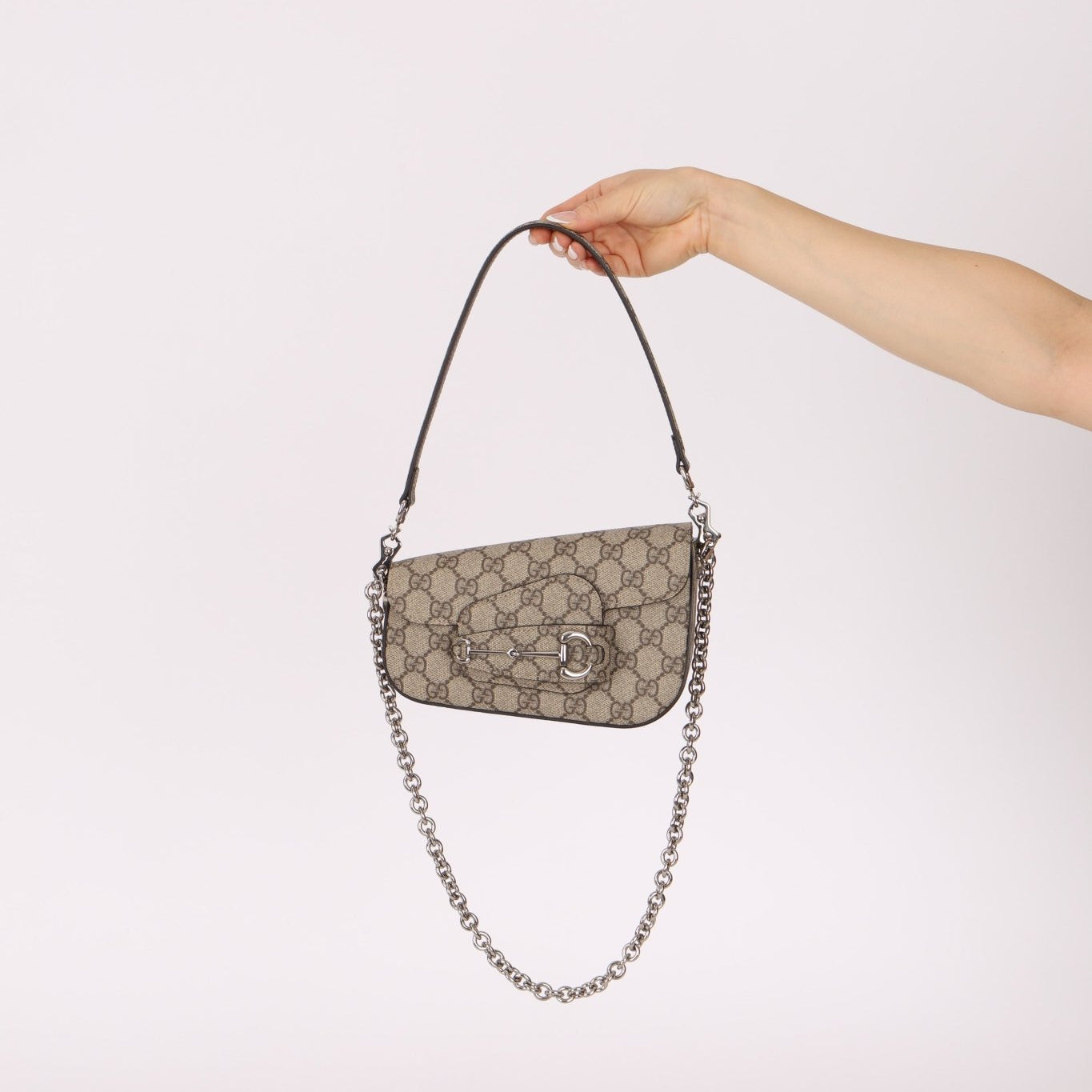 Gucci x Billie Eilish 1955 Horsebit Chain Shoulder Bag - FashioNica