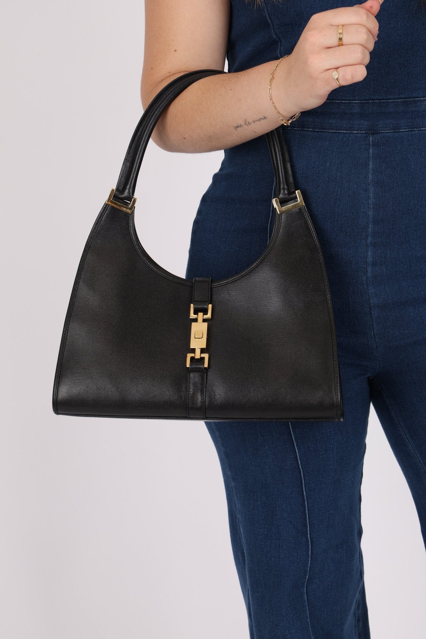 Gucci x Tom Ford Leather Small Bardot - FashioNica