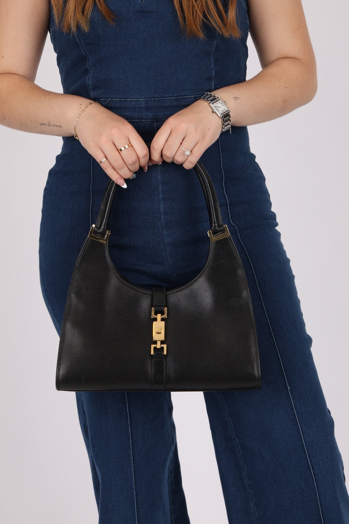 Gucci x Tom Ford Leather Small Bardot - FashioNica