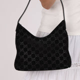 Gucci x Tom Ford Monogram Suede Shoulder Bag - FashioNica