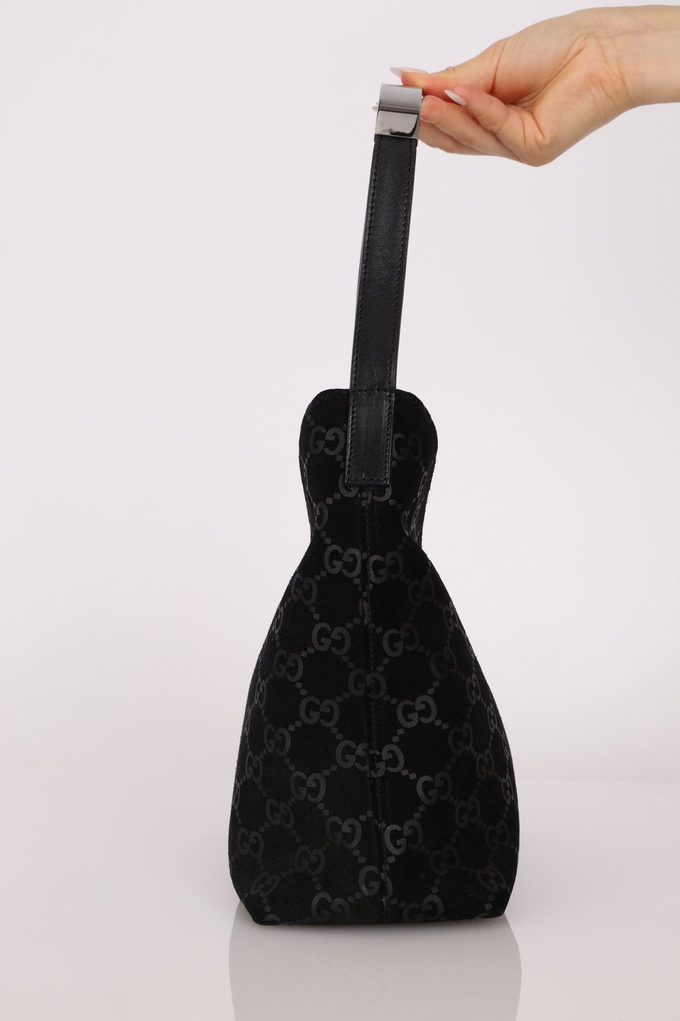 Gucci x Tom Ford Monogram Suede Shoulder Bag - FashioNica